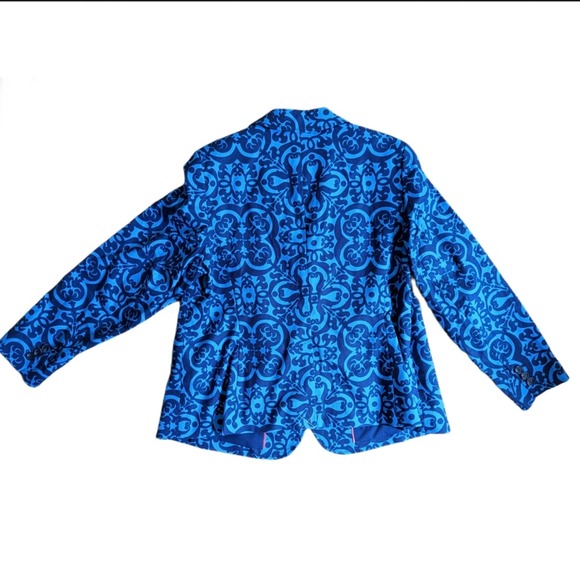 Talbots Blue Patterned Blazer - Picture 2 of 6